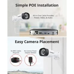 DEFENDER Defender NS8MP1T4B4 Sentinel 4K Ultra HD POE Wired NVR Security System With 4 Cameras, Color Night Vision -Digitopia Deals Store b01011ad4cdd44928b13fb238425e960