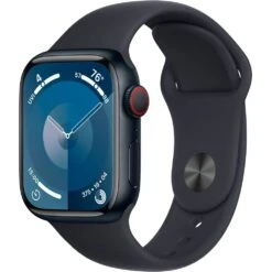 Apple Apple Watch Gen 9 Series 9 Cell 41mm Midnight Aluminum - Midnight Sport Band MRHR3LL/A