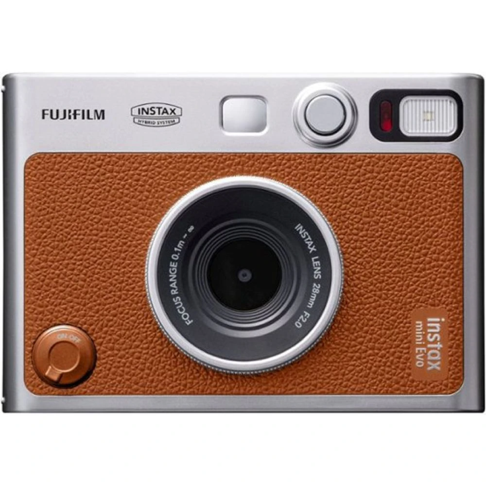 Fujifilm Fujifilm 16812534 INSTAX MINI Evo Instant Film Camera, Brown 4.9MP 1 Fujifilm Fujifilm 16812534 INSTAX MINI Evo Instant Film Camera, Brown 4.9MP