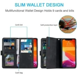 HTOOQ HTOOQ Wallet Case For IPhone 6 Plus Black 5.5" -Digitopia Deals Store b4f0f5207f524ff48f8ba6d9a0b16376