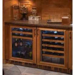 Perlick PERLICK HA24BB44L 24" ADA Compliant Series Undercounter Beverage Center With Custom Panel Glass Door - Left Hinge
