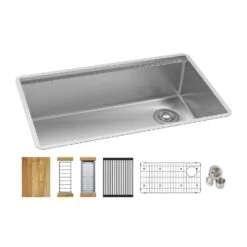 Elkay Elkay EFRU30169RTWC Crosstown 31-1/2" Undermount Single Basin Stainless Steel Kitchen Sink