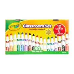Crayola Crayola 58-7780 Classroom Set Broad Line Art Markers, Teacher Appreciation Gifts, Teacher Supplies, 80 Count