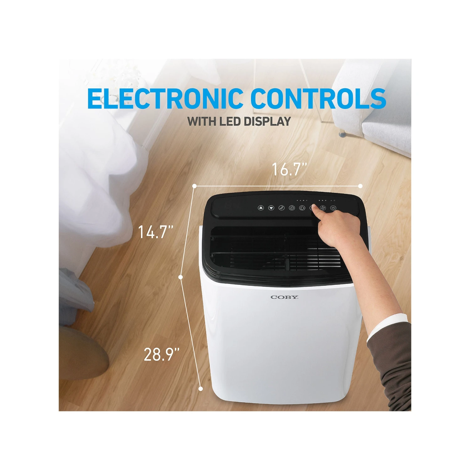 Coby Coby 4-In-1 Ac Unit, Heater, Dehumidifier & Fan, 12,000 Btu Portable Air Conditioner CBPAC815H - WHITE ONE SIZE 2 Coby Coby 4-In-1 Ac Unit, Heater, Dehumidifier & Fan, 12,000 Btu Portable Air Conditioner CBPAC815H - WHITE ONE SIZE - Image 2