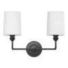 Signature Hardware Poplin 2-Light - Vanity Light - Matte Black