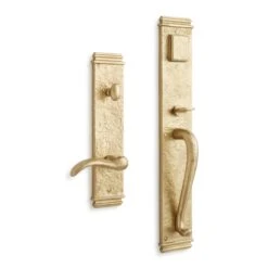Signature Hardware Signature Hardware EHENGTB.15.300.10.R-SBS-NB New England Entrance Door Set - Lever Handle - No Backset - Right Hand (Satin Brass)