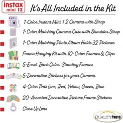 Fujifilm Fujifilm Instax Mini 12 Instant Camera With Case And Accessory Kit Lilac Purple 4.9 MP -Digitopia Deals Store c324729b4b5643ecbdc64cb1b6b4e250