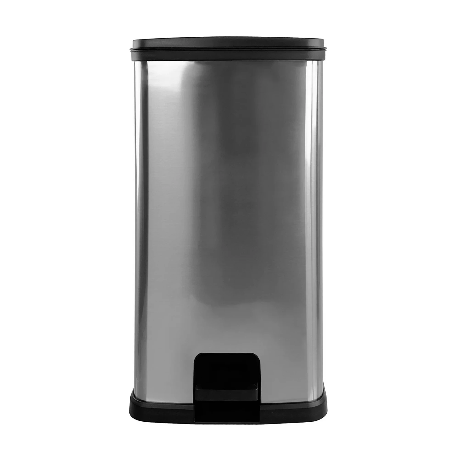 Mainstays Mainstays MS2023IML132 13.2 Gallon Trash Can, Plastic Rectangular Step Kitchen Trash Can, Silver 1 Mainstays Mainstays MS2023IML132 13.2 Gallon Trash Can, Plastic Rectangular Step Kitchen Trash Can, Silver