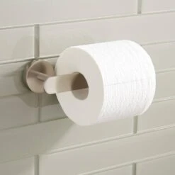 Signature Hardware Pagosa Brass Toilet Paper Holder - Brushed Nickel