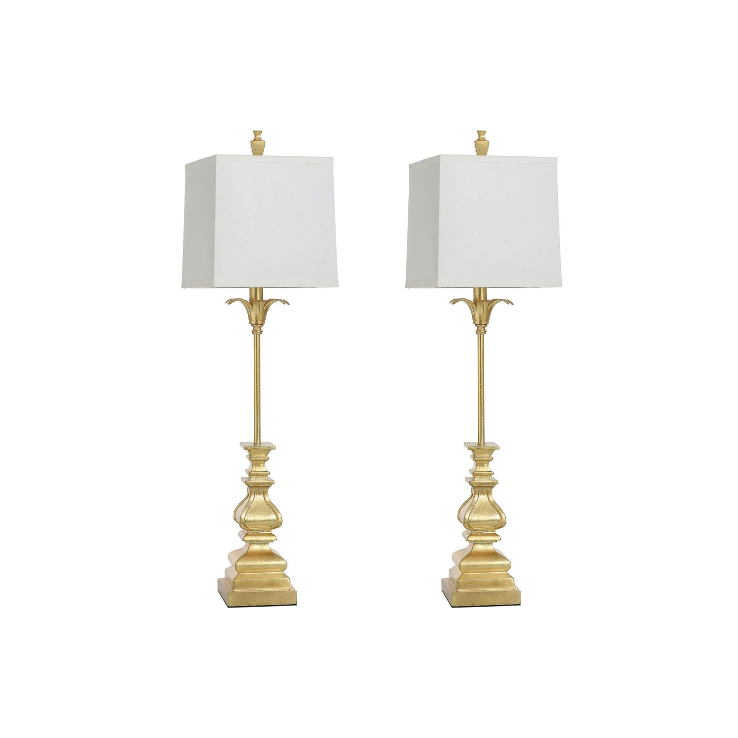 StyleCraft Stylecraft 33.5" Silanti 2-Pc. Lamp Set - GOLD ONE SIZE 1 StyleCraft Stylecraft 33.5" Silanti 2-Pc. Lamp Set - GOLD ONE SIZE