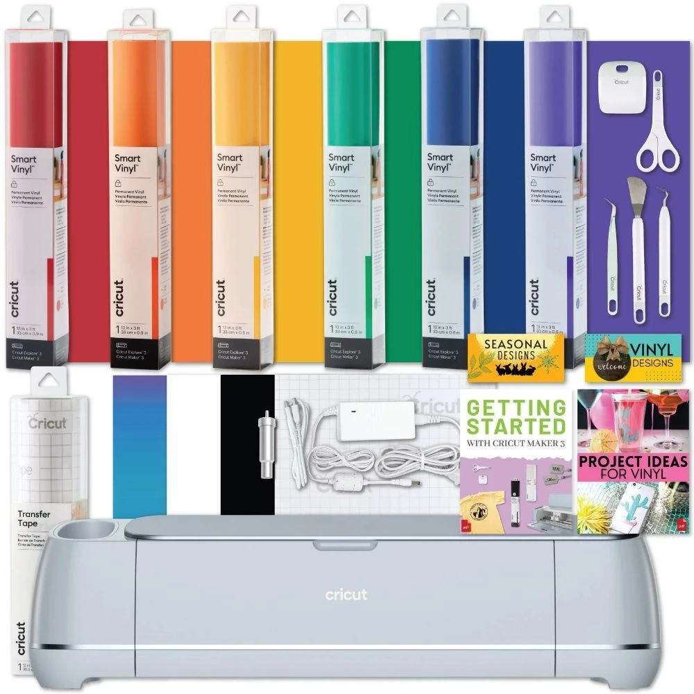 Cricut Cricut Z20-08334-K3-BUN Machine Bundle Basic Tool Kit, Maker 3 Tools & Rainbow Vinyl 1 Cricut Cricut Z20-08334-K3-BUN Machine Bundle Basic Tool Kit, Maker 3 Tools & Rainbow Vinyl