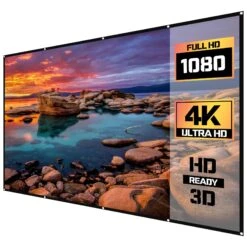 Onn. Onn. 100075735 Indoor/Outdoor Folding Projector Screen, White -Digitopia Deals Store c7176e08392d4cbd9f396069fd87ee70