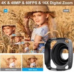 ACTITOP ACTITOP 254KM-Video Camera 48MP 4K WiFi IR Night Vision Vlogging Camcorder -Digitopia Deals Store c8862cd88bd04097acf61ab537868713