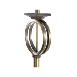 StyleCraft Stylecraft Brass Finish Ring With Moulded Wood Like Accents Steel Floor Lamp Brass -Digitopia Deals Store c97715a7c3d9427fbd30bfbcc74de6f9