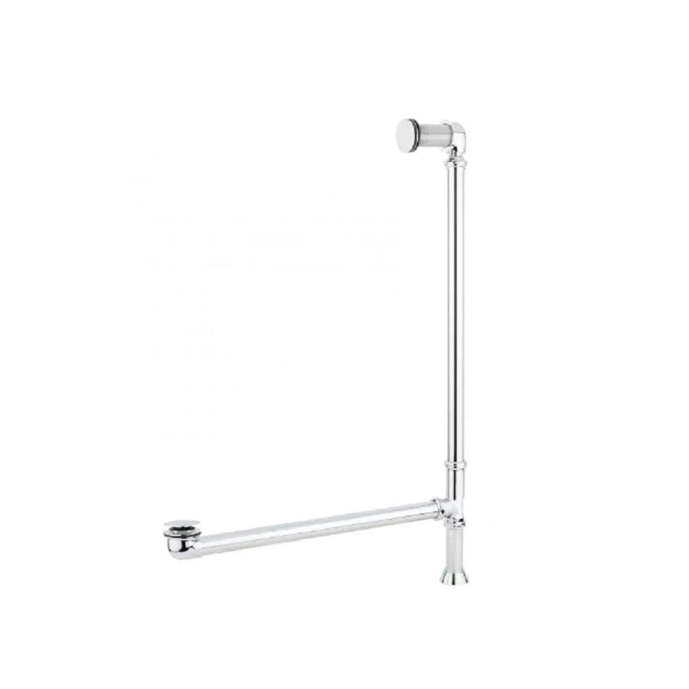 Signature Hardware Signature Hardware HP-004A-CP-U 1-1/2" Tub Drain With Ball Swivel Overflow, 30" Overflow, 24" Drain, 6" Tailpiece, Less Overflow Assembly, Chrome Finish 2 Signature Hardware Signature Hardware HP-004A-CP-U 1-1/2" Tub Drain With Ball Swivel Overflow, 30" Overflow, 24" Drain, 6" Tailpiece, Less Overflow Assembly, Chrome Finish - Image 2