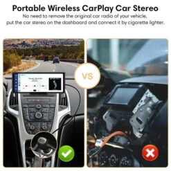 SJOYBRING SJOYBRING JOY-A018 10" Wireless Carplay & Android Auto Portable Car Stereo, 64G TF-Card -Digitopia Deals Store cca3983c56594f5aadbb2013af983238
