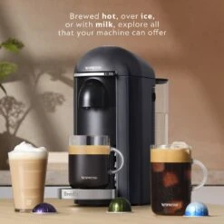 Breville Breville BNV450BLK1BUC1 Nespresso VertuoPlus Deluxe Coffee And Espresso Single-Serve Machine In Piano Black -Digitopia Deals Store cecd4aa3405e4fefacd00055978f5147