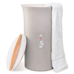 Live Fine Live Fine LFHTTWL01 Large Bucket Style Luxury Heater With LED Display, Adjustable Timer, Auto Shut-Off Towel Warmer, Fits Up To Two 40" X 70"