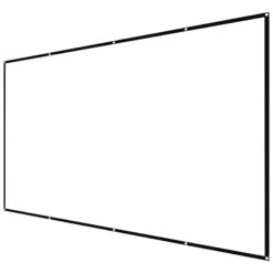 Onn. Onn. 100075735 Indoor/Outdoor Folding Projector Screen, White