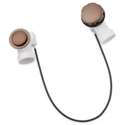 Signature Hardware PVC Cable Drain & Overflow For 17" - 22" Deep Alcove Tubs - Oil Rubbed Bronze