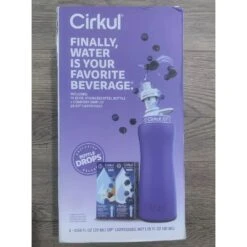 Cirkul Cirkul 32oz Chameleon Stainless Steel Starter Kit With Teal & White Lid 2.0 And 2 Flavor Cartridges (Blackberry Blueberry & Berry Blue Punch)