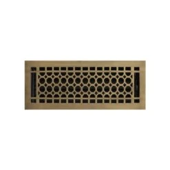 Signature Hardware Signature Hardware 301629 Honeycomb Brass Floor Register - 4"x12" (5"x13-1/4" Overall)