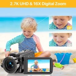 ACTITOP ACTITOP Video Camera Camcorder Ultra HD 2.7K 24FPS 36.0 MP IR Night Vision 3.0 Touch Screen 16X Digital Zoom -Digitopia Deals Store d8c08d4b1c2b46b79186783d5bd2ecd9