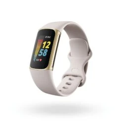 Fitbit Fitbit FB421GLWTFRCJK Charge 5 Lunar White/ Softgole Stnlsstl Fitness & Health Tracker With Built-in GPS