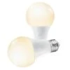 Globe Electric Globe Electric 34209 Smart 2pk 60W Equivalent Soft White LED Wi-Fi Enabled Voice Activated A19 E26 Frosted Light Bulb