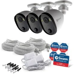 Swann Swann SWIFI-SPOTCAMPK 1080P Outdoor Wireless Spotlight Surveillance Camera (3 Pack) -Digitopia Deals Store dc2d62e7e9ea4e29b07410387aa9b80f