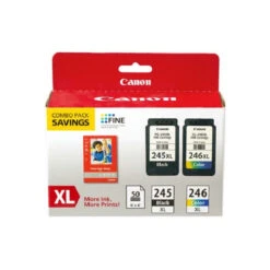 Canon® Canon Canon 8278B025 PG-245XL/CL-246XL COMBO PK Black & Tri-Color
