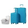 Jetstream JETSTREAM C0755 S5 BLU 5pc Hardside Rolling Spinner Upright Set, 20" 28" Luggage Duo, 3pc Packing Cubes, Blue