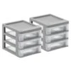 IRIS USA IRIS USA Small 3 Drawer Countertop Gray Organizer, 2 Pack - Durable