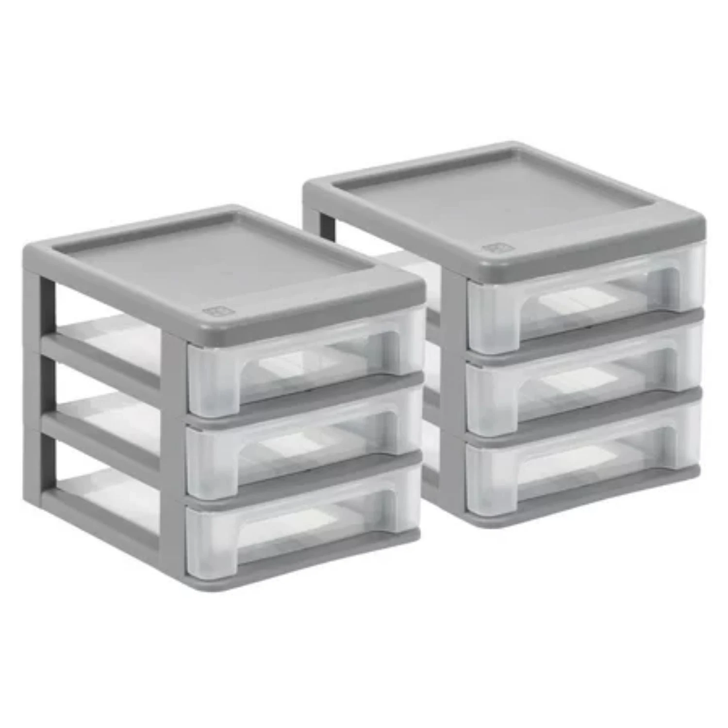 IRIS USA IRIS USA Small 3 Drawer Countertop Gray Organizer, 2 Pack - Durable 1 IRIS USA IRIS USA Small 3 Drawer Countertop Gray Organizer, 2 Pack - Durable