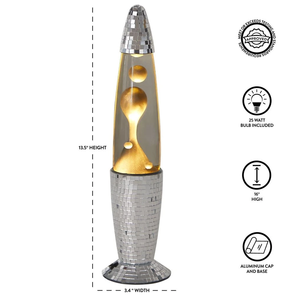 Urban Shop Urban Shop WK641335 Disco Motion Lava Lamp, 13" H 3 Urban Shop Urban Shop WK641335 Disco Motion Lava Lamp, 13" H - Image 3