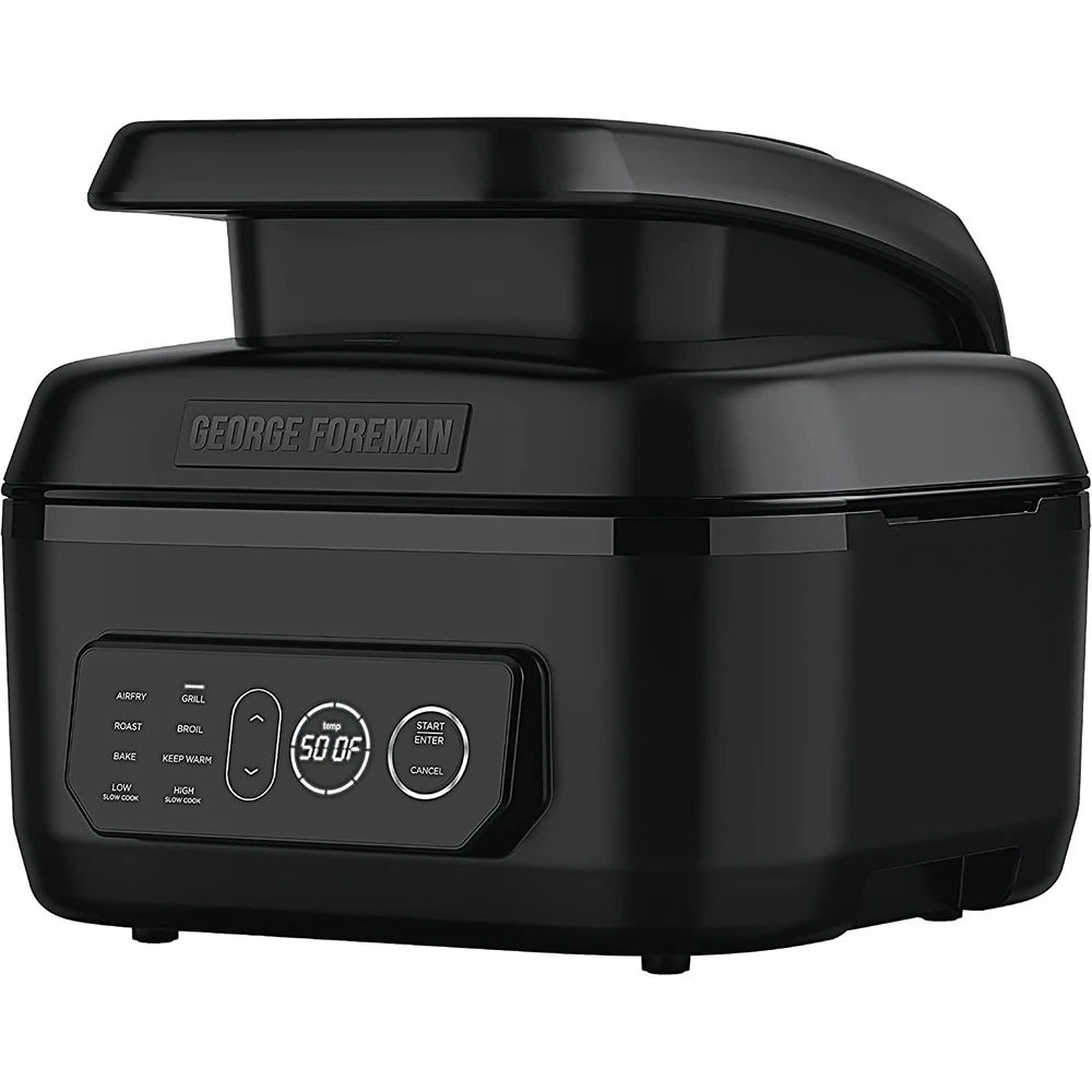 George Foreman George Foreman MCAFD800D Beyond Grill 7-in-1 Electric Indoor Grill With Air Fry Technology, Black 1 George Foreman George Foreman MCAFD800D Beyond Grill 7-in-1 Electric Indoor Grill With Air Fry Technology, Black