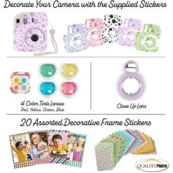 Fujifilm Fujifilm Instax Mini 12 Instant Camera With Case And Accessory Kit Lilac Purple 4.9 MP -Digitopia Deals Store f0fb4700476646aba3f7fa44dfd533fb