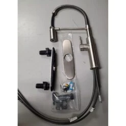 Delta Faucet Delta Faucet 18803-SP-DST Antoni Pull Down Kitchen Faucet With Pull Down Sprayer, Commercial Kitchen Sink Faucet, Faucets For Kitchen Sink, Magnetic Docking Spray Head, SpotShield Stainless