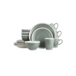 Stone + Lain Stone + Lain Serenity 16 Piece Dinnerware Set - GREEN ONE SIZE
