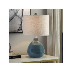 StyleCraft Stylecraft 20" Teal Ceramic With Natural Linen Hardback Shade Table Lamp L22019JCDS - Teal Blue BLUE DROPSHIP ONE SIZE 6 StyleCraft Stylecraft 20" Teal Ceramic With Natural Linen Hardback Shade Table Lamp L22019JCDS - Teal Blue BLUE DROPSHIP ONE SIZE -Digitopia Deals Store f898216e16684553bac83d0077bc025e