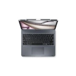 Edaiser Edaiser Swivel Keyboard Case Compatible With Apple IPad Pro 12.9 Inch Wireless Rotatable Cover With Pencil Holder, Multi-Touch Trackpad, Backlit, Metallic Gray