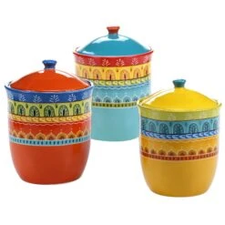 Certified International Certified International 3-Pc. Valencia Canister Set - MULTI ONE SIZE