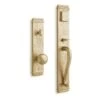 Signature Hardware Signature Hardware SH552136SB EHENGTB.15.700.10.L/R-SBS-NB-N - England Entrance Door Set - Knob W/spring Assistance -No Backset -Satin Brass