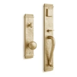 Signature Hardware Signature Hardware SH552136SB EHENGTB.15.700.10.L/R-SBS-NB-N - England Entrance Door Set - Knob W/spring Assistance -No Backset -Satin Brass