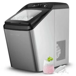 Crownful CROWNFUL CF-NIM07 Nugget Ice Maker Portable Countertop Machine, 26lbs Crunchy Pellet Ice In 24H