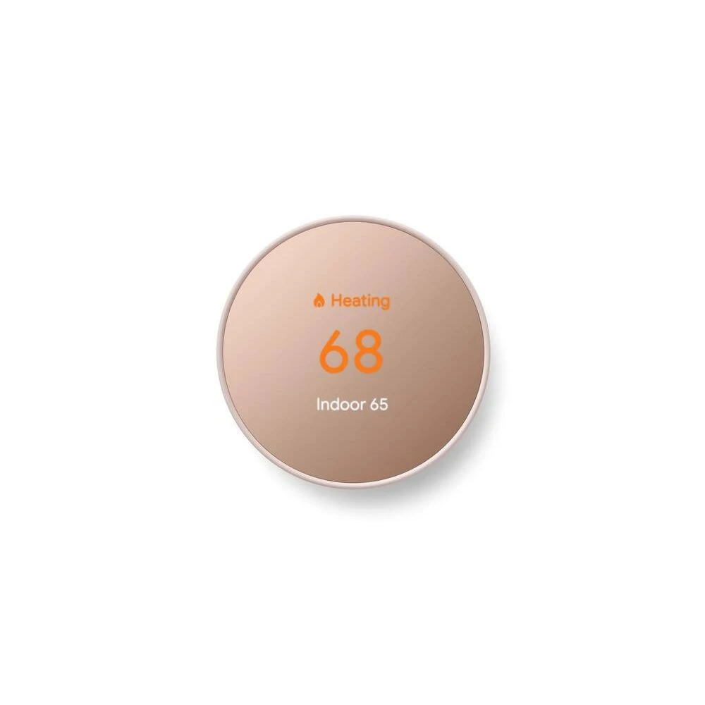 Google Google GA02082-US Nest Smart Thermostat For Home In Sand 1 Google Google GA02082-US Nest Smart Thermostat For Home In Sand